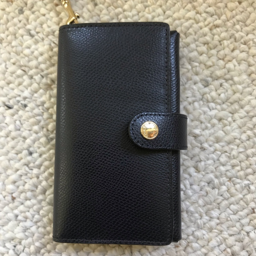 Coach Dark Blue Phone Wallet Wristlet